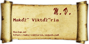 Makó Viktória névjegykártya