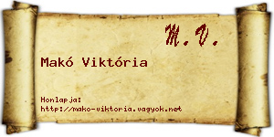 Makó Viktória névjegykártya